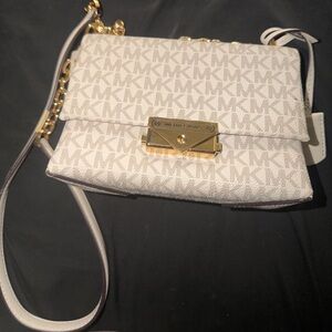 Michael Kors Cream and Gold Crossbody Bag